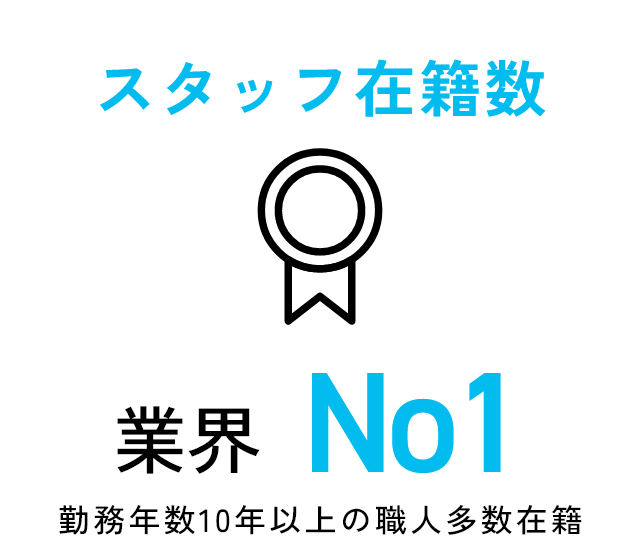 スタッフ在籍数業界No1