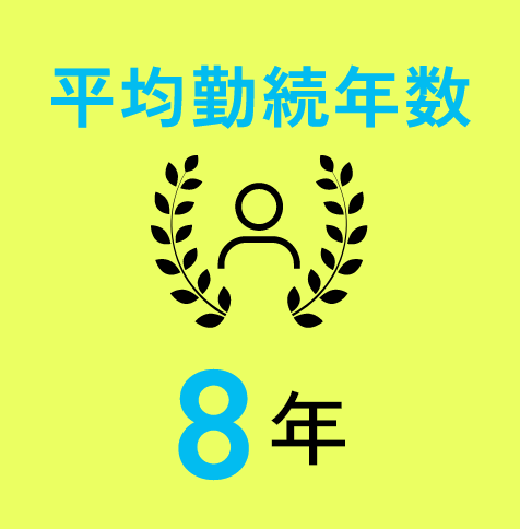 平均勤続年数8年